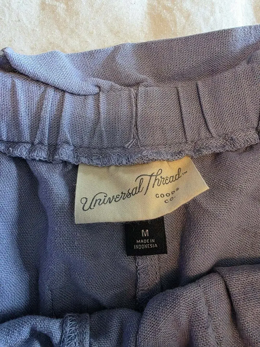 Universal Thread Women's Lavender Linen Blend Pull-On Drawstring Shorts